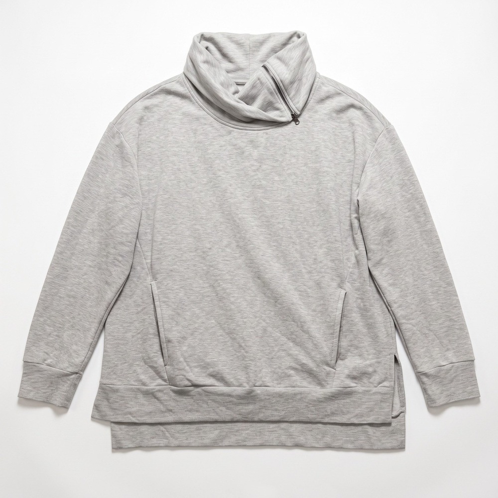 The Sweatshirt Project M Heather Gray Cowl Neck Pullover Womens Athleisure Cozy